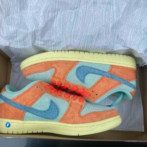 Nike SB Dunks Orange and Blue Sneakers